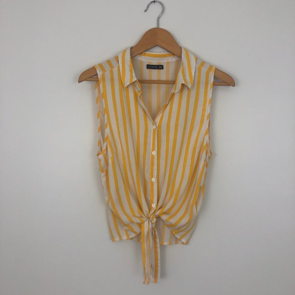 Cotton On Button Down Tie Front Blouse